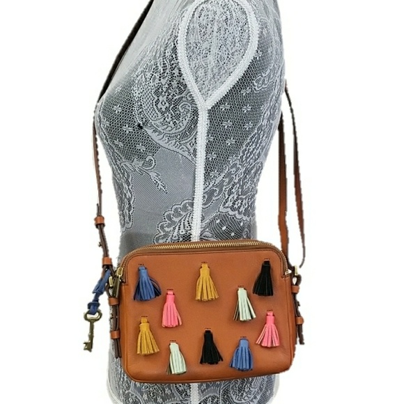 Fossil Handbags - FOSSIL Rachel tassel crossbody bag